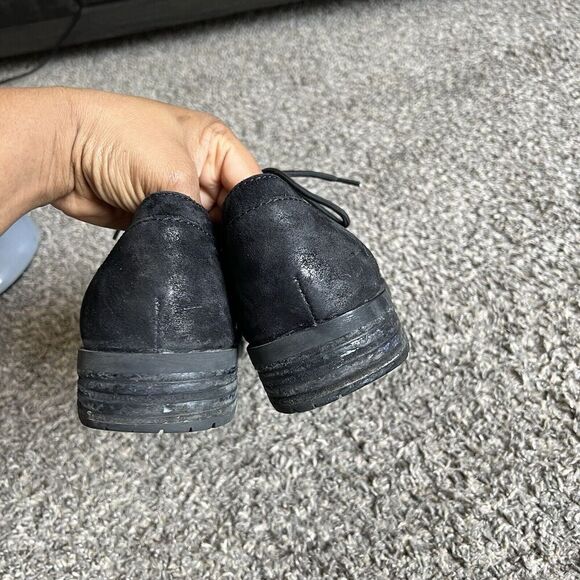 BORN Herman Black Distressed Suede Leather Oxfod Shoe Men’s 11 M Comfort - Picture 6 of 12